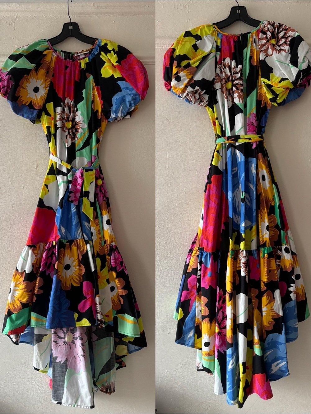 Christopher John Rogers x Target Multicolor Floral Puff-Sleeve Dress